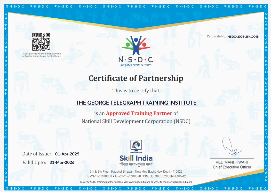 NSDC Certificate