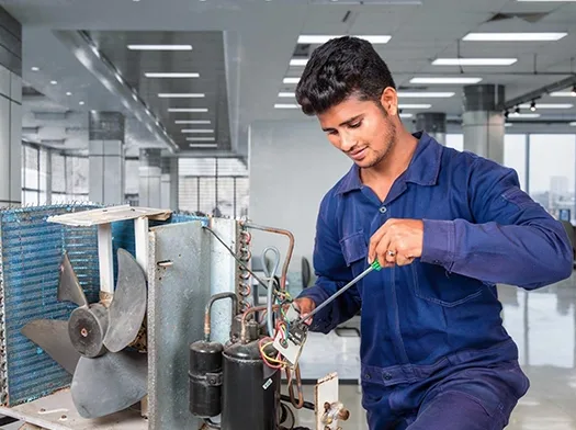 AC Technician at work